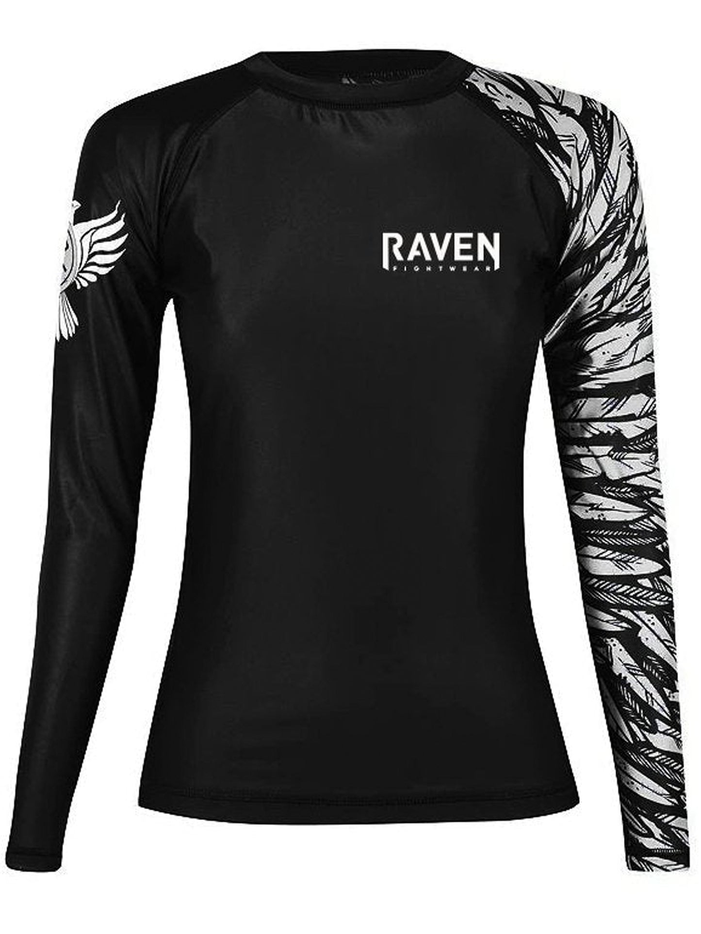 Raven Fightwear Women's Aerial Assault IBJJF Approved Rash Guard White