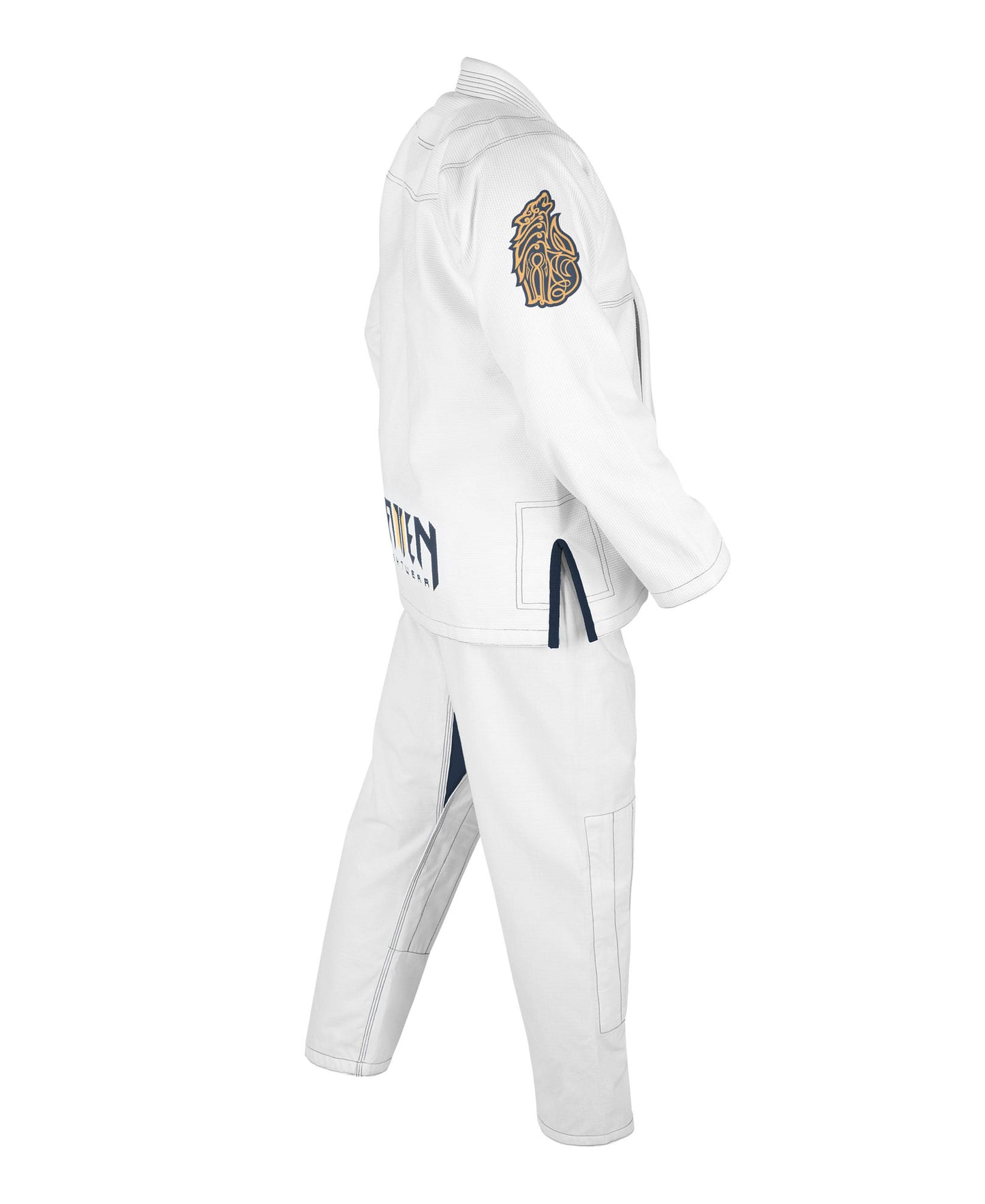 Raven Fightwear Men's Ulfhedinn Nordic Wolf Brazilian Jiu Jitsu Uniform BJJ Gi White