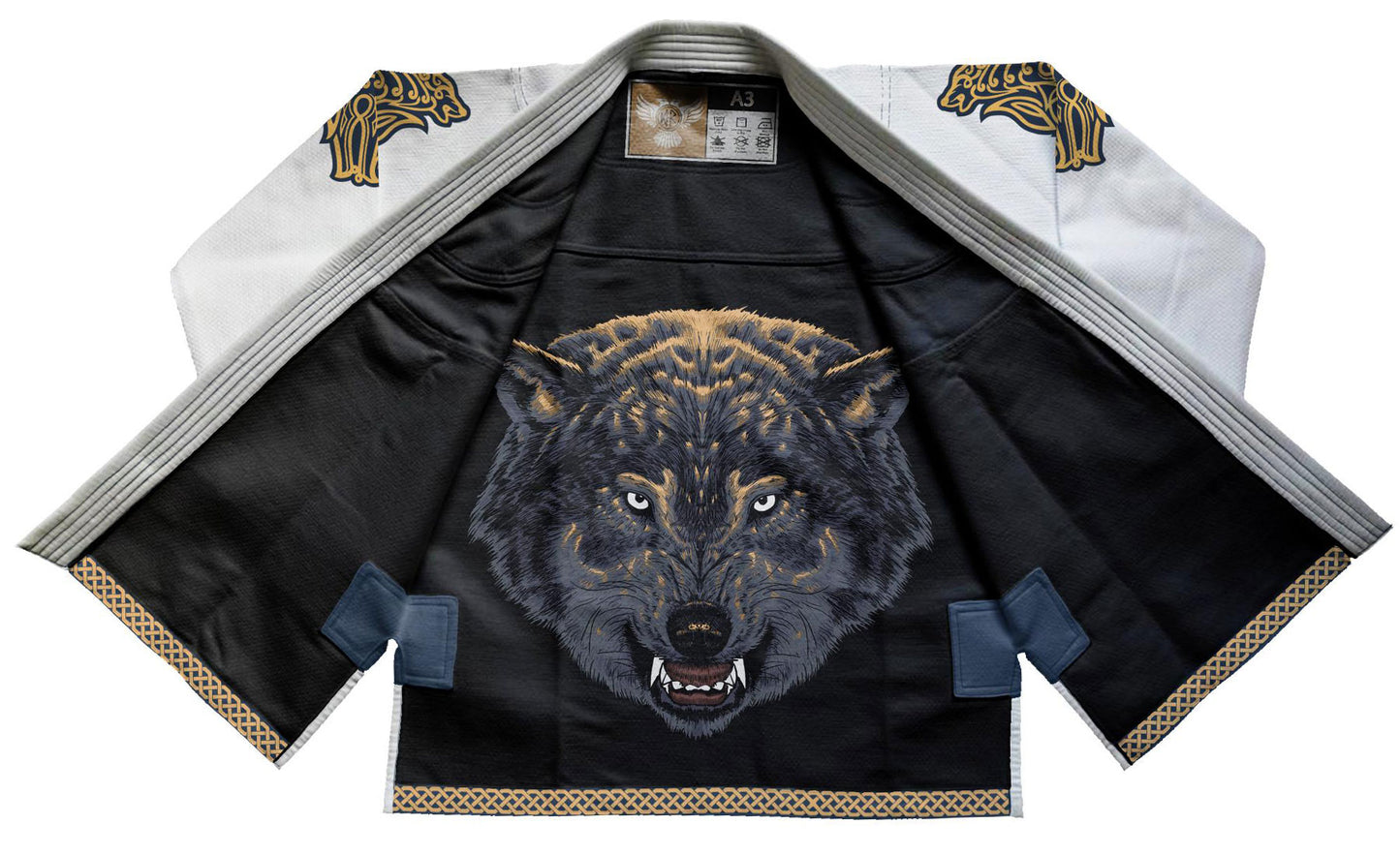 Raven Fightwear Men's Ulfhedinn Nordic Wolf Brazilian Jiu Jitsu Uniform BJJ Gi White