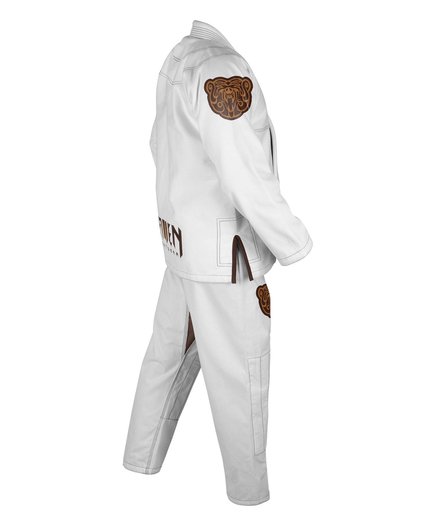 Raven Fightwear Men's Berserker Nordic Bear Brazilian Jiu Jitsu Uniform BJJ Gi White