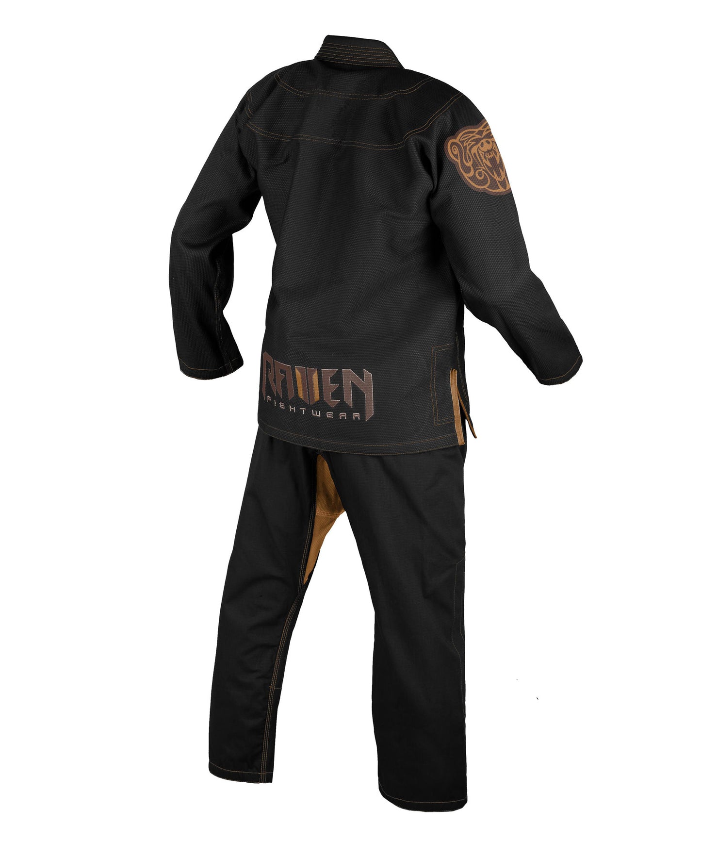 Raven Fightwear Men's Berserker Nordic Bear Brazilian Jiu Jitsu Uniform BJJ Gi Black