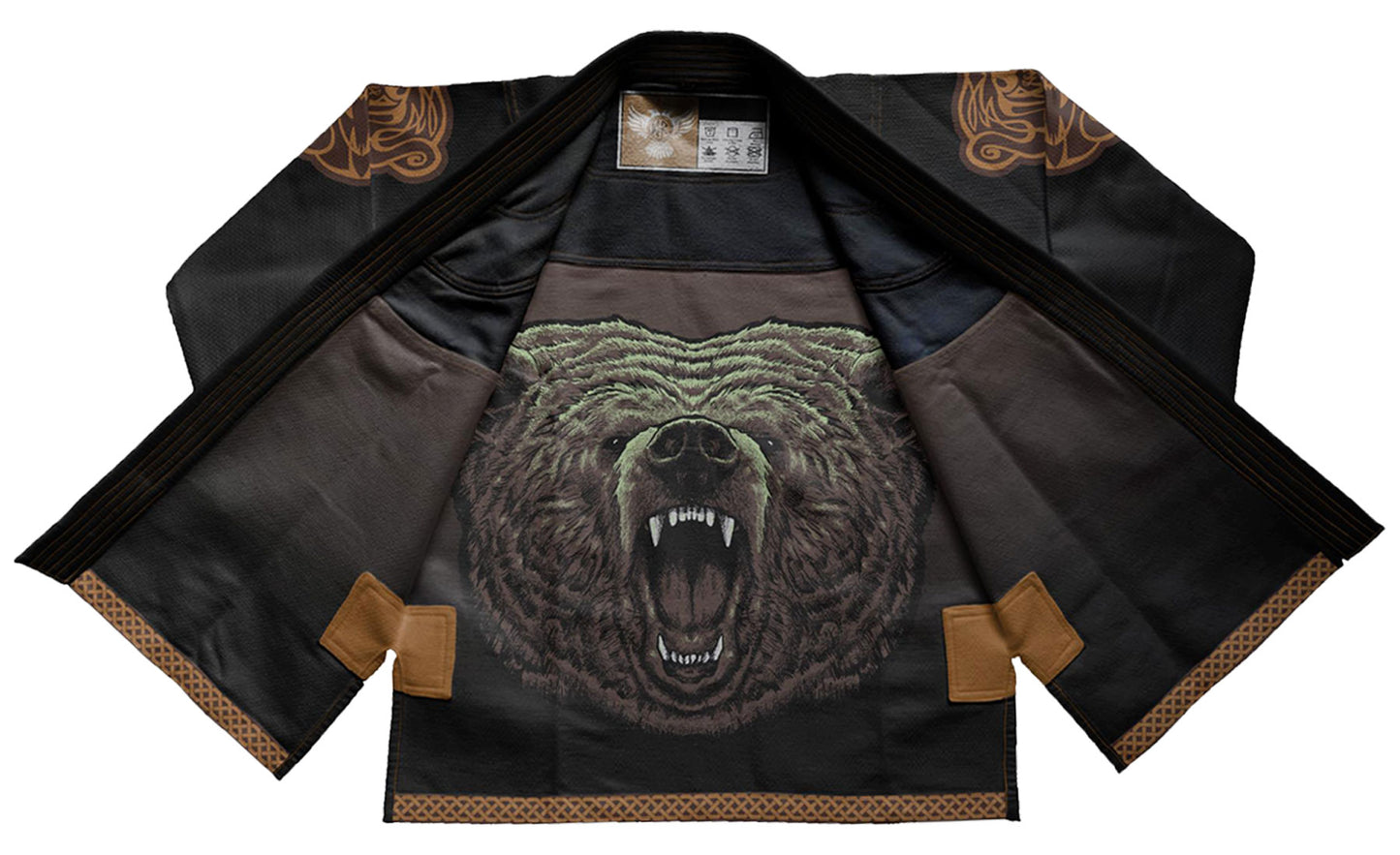Raven Fightwear Men's Berserker Nordic Bear Brazilian Jiu Jitsu Uniform BJJ Gi Black