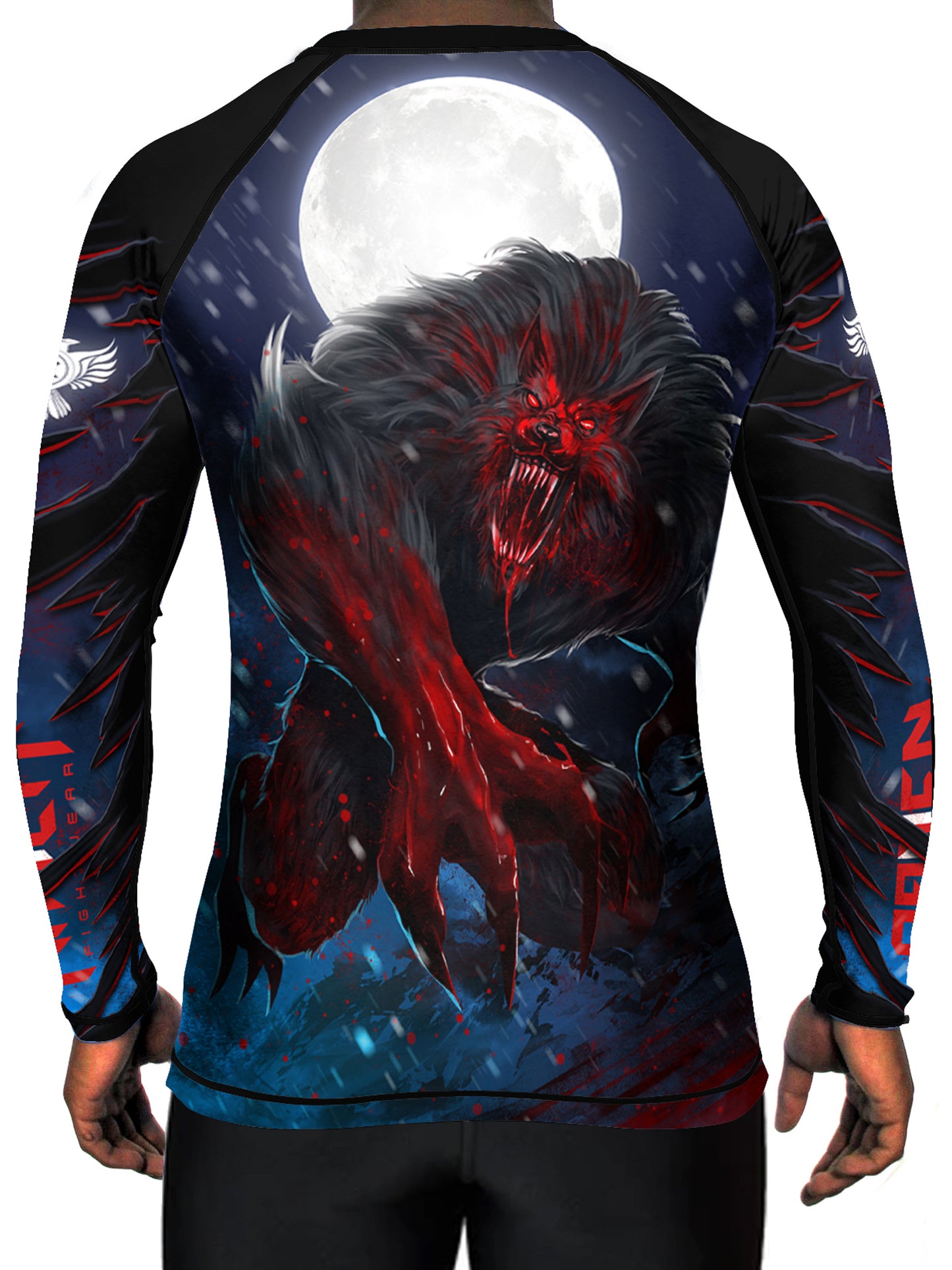 Raven Fightwear Men's The Lycan Rash Guard MMA BJJ Black