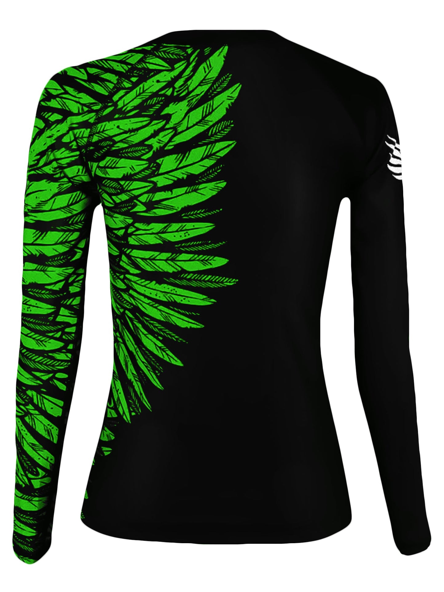 Raven Fightwear Women's Aerial Assault BJJ Rash Guard MMA Black/Green