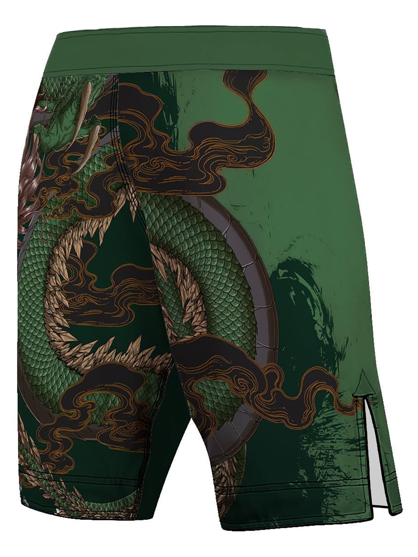 Raven Fightwear Men's Year of the Dragon MMA Shorts BJJ Green