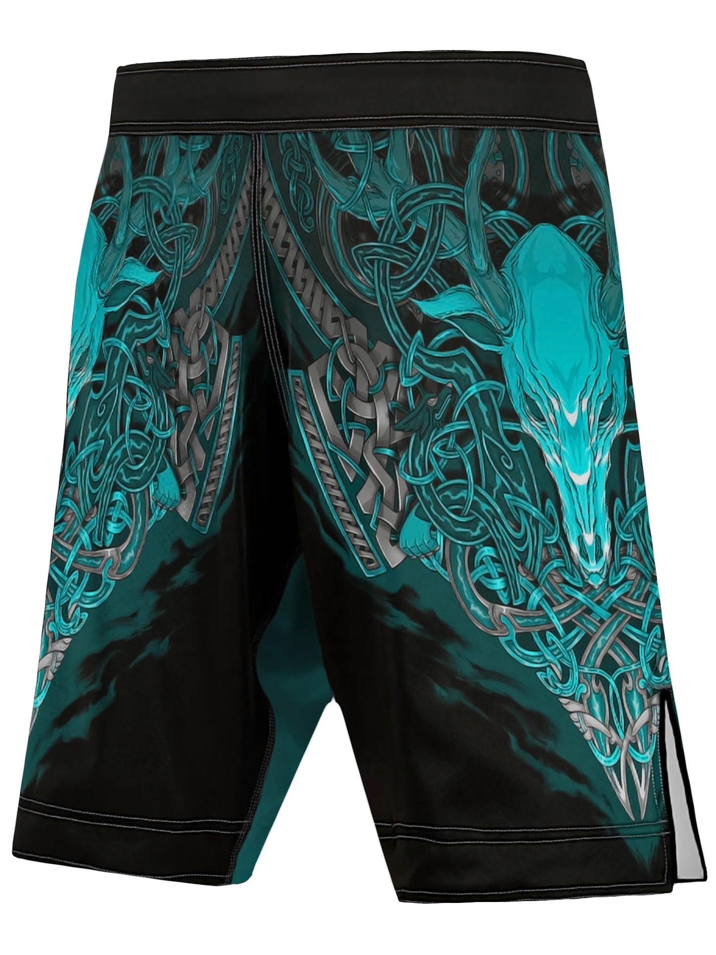Raven Fightwear Men's Celtic MMA Shorts BJJ Black/Blue