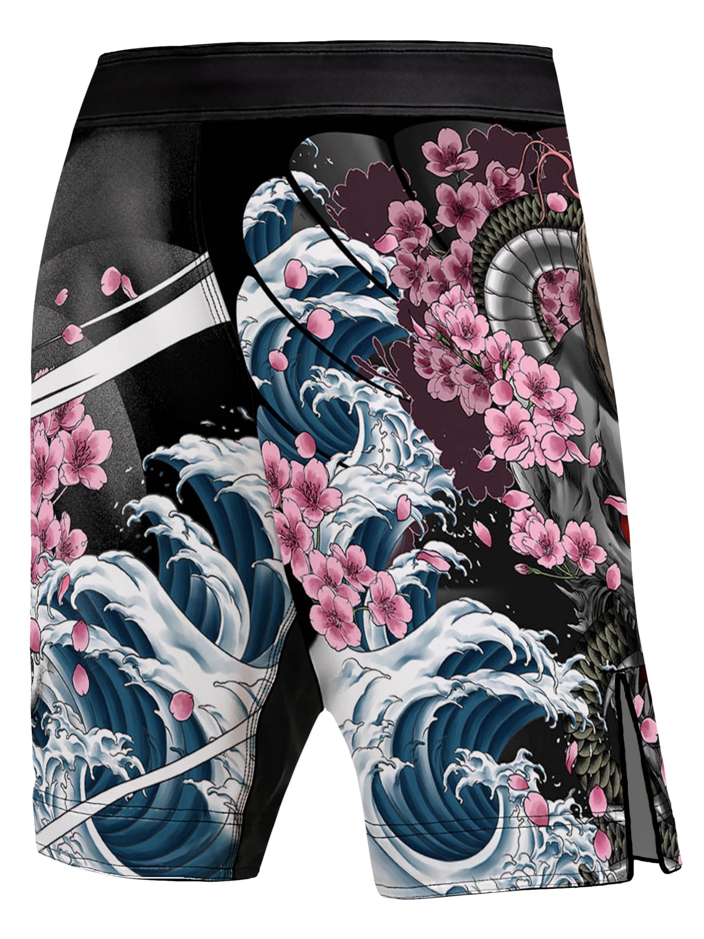 Raven Fightwear Men's Irezumi 3.0 MMA Shorts BJJ Black