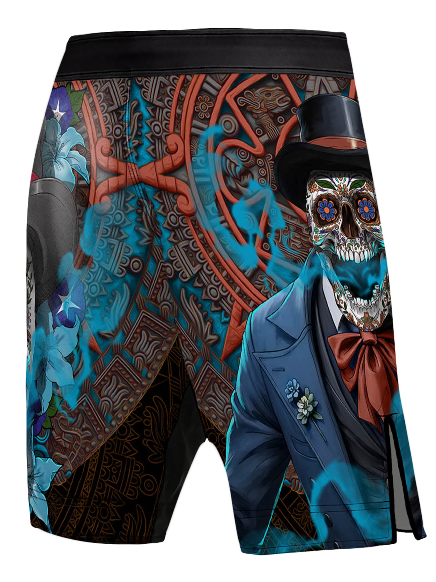 Raven Fightwear Men's El Catrin de los Muertos MMA Shorts BJJ Black
