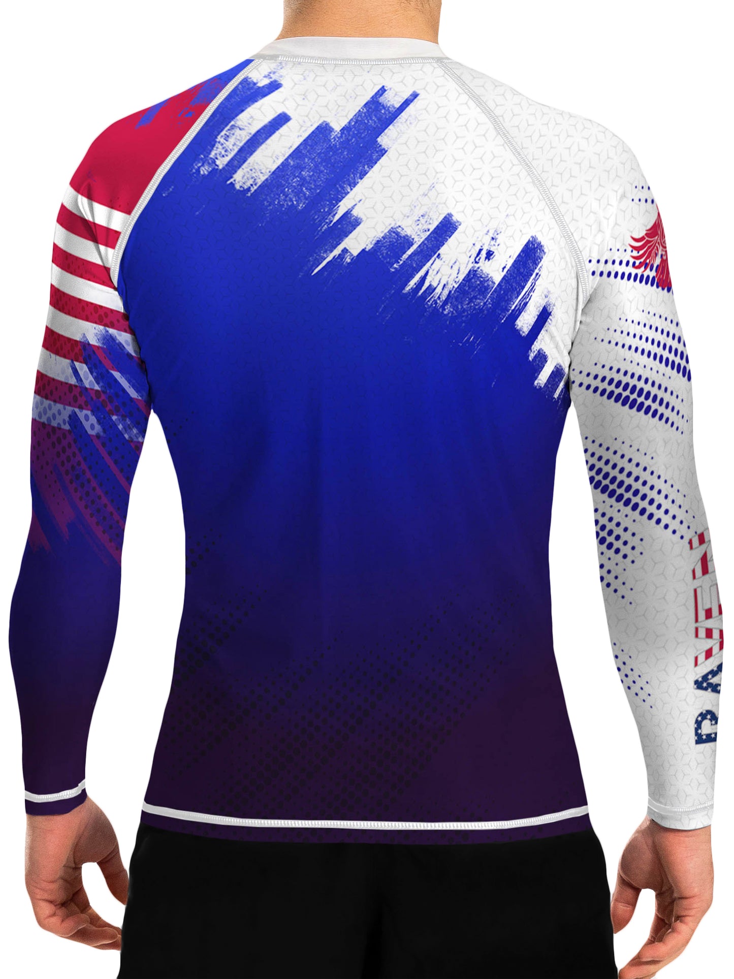 Raven Fightwear Men's Valor USA Rash Guard BJJ MMA