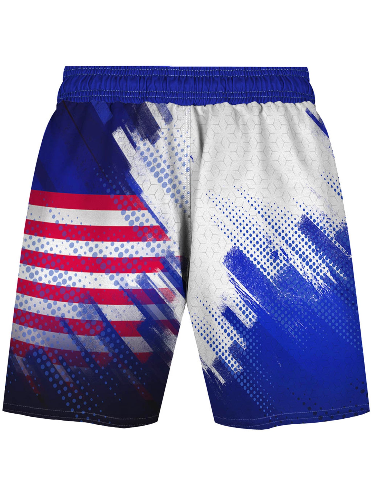 Raven Fightwear Men's Valor USA MMA Mid-Thigh Shorts BJJ Blue
