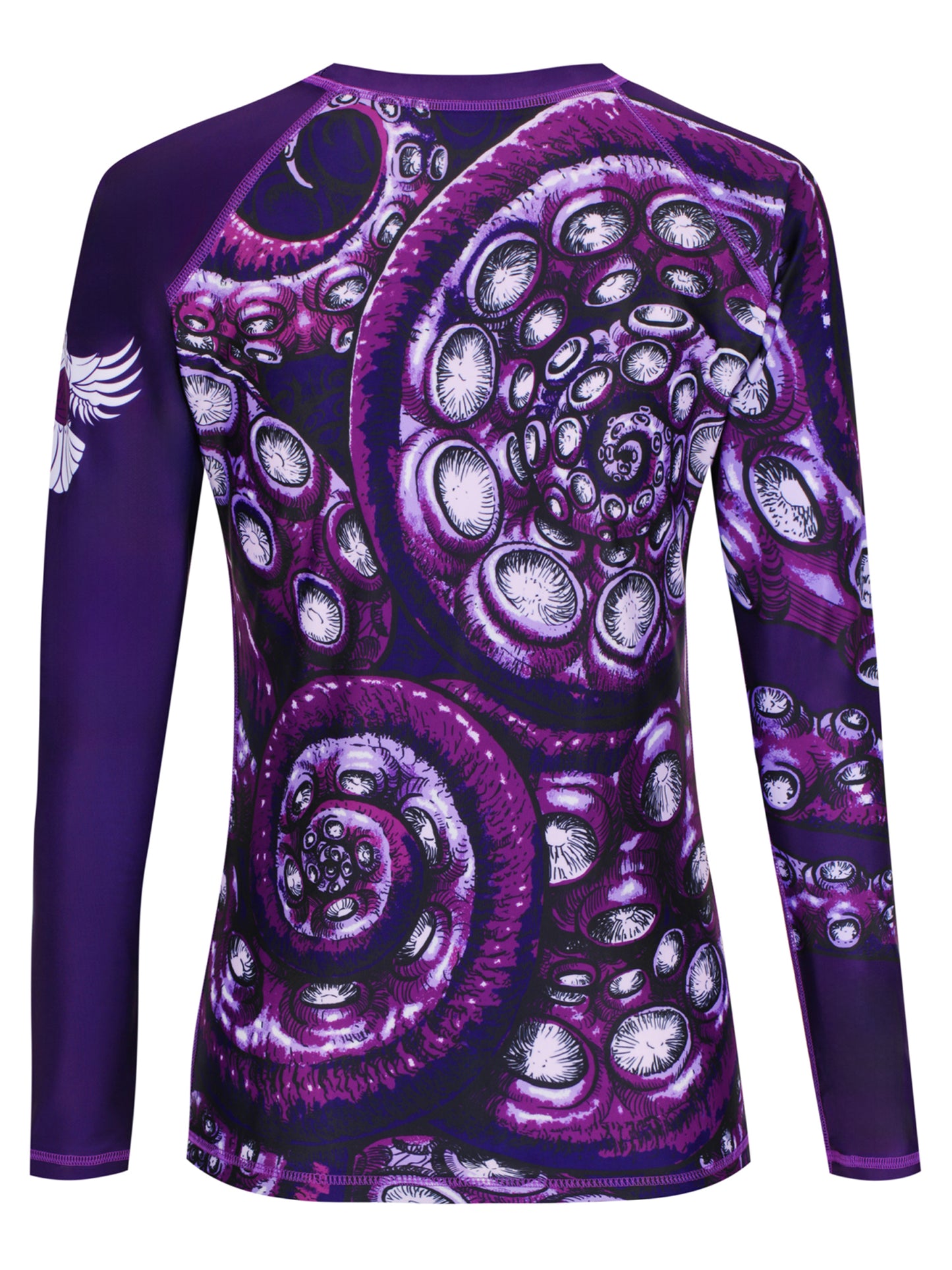 Raven Fightwear Women's Kraken Octopus BJJ Rash Guard MMA Purple/Purple