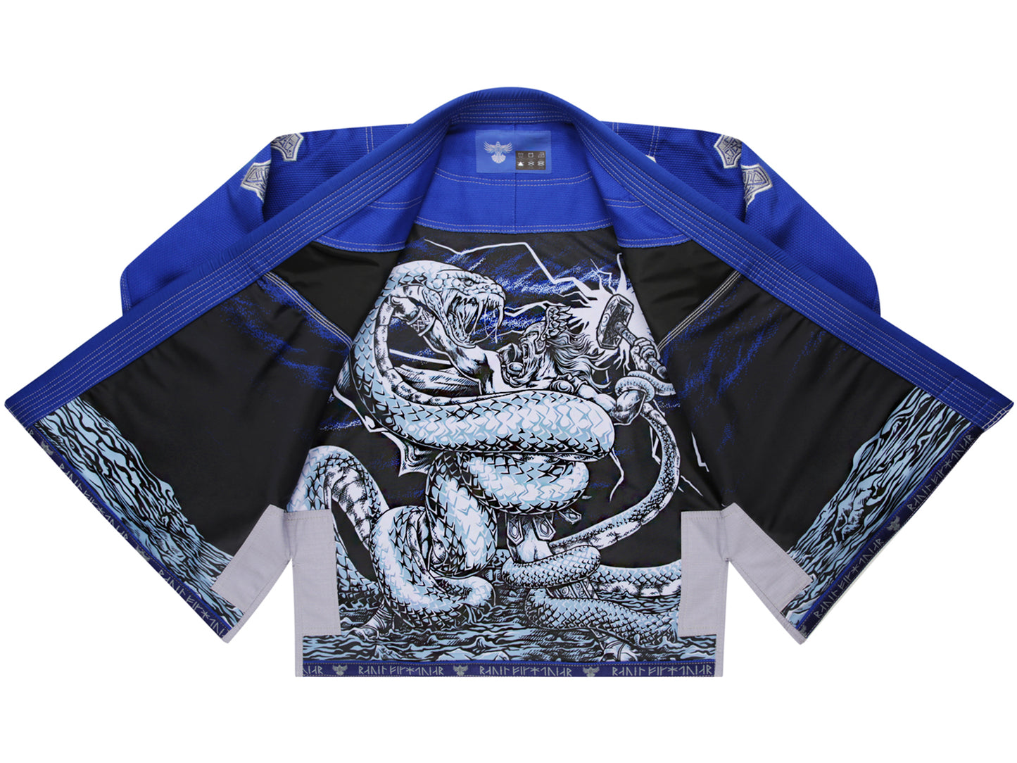Raven Fightwear Men's Thor Nordic Brazilian Jiu Jitsu Uniform Premium BJJ Gi Royal Blue