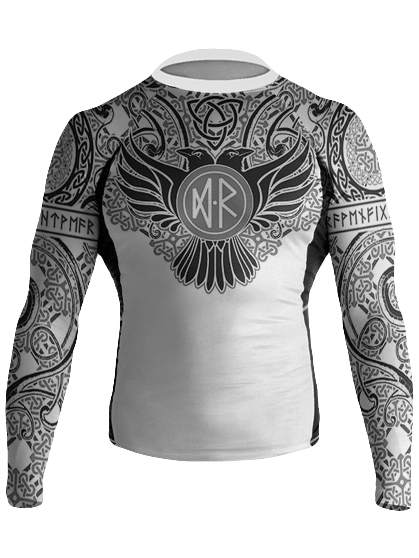 Raven Fightwear Men's Nordic IBJJF Approved MMA Rash Guard White