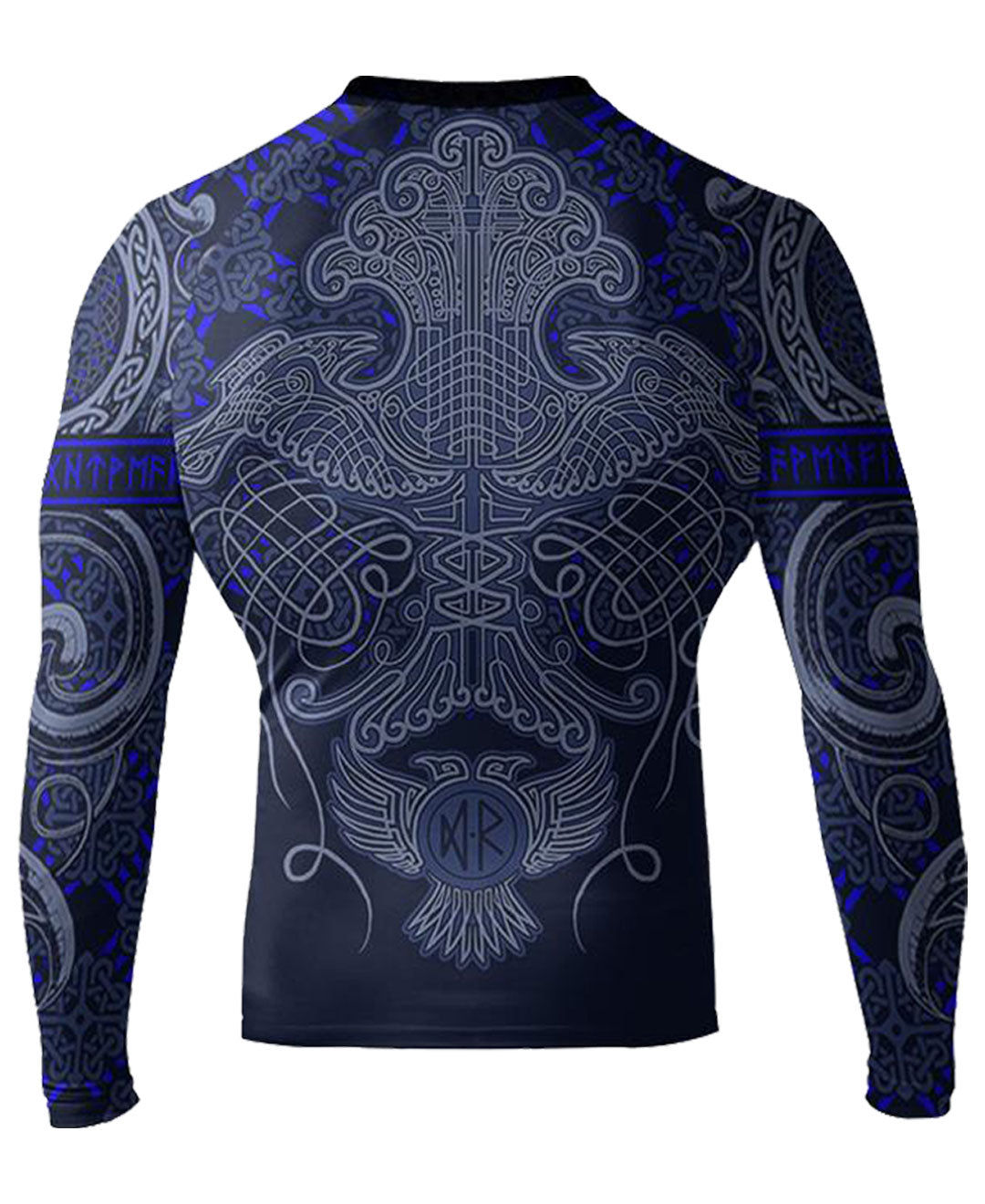 Raven Fightwear Men's Nordic IBJJF Approved MMA Rash Guard Blue