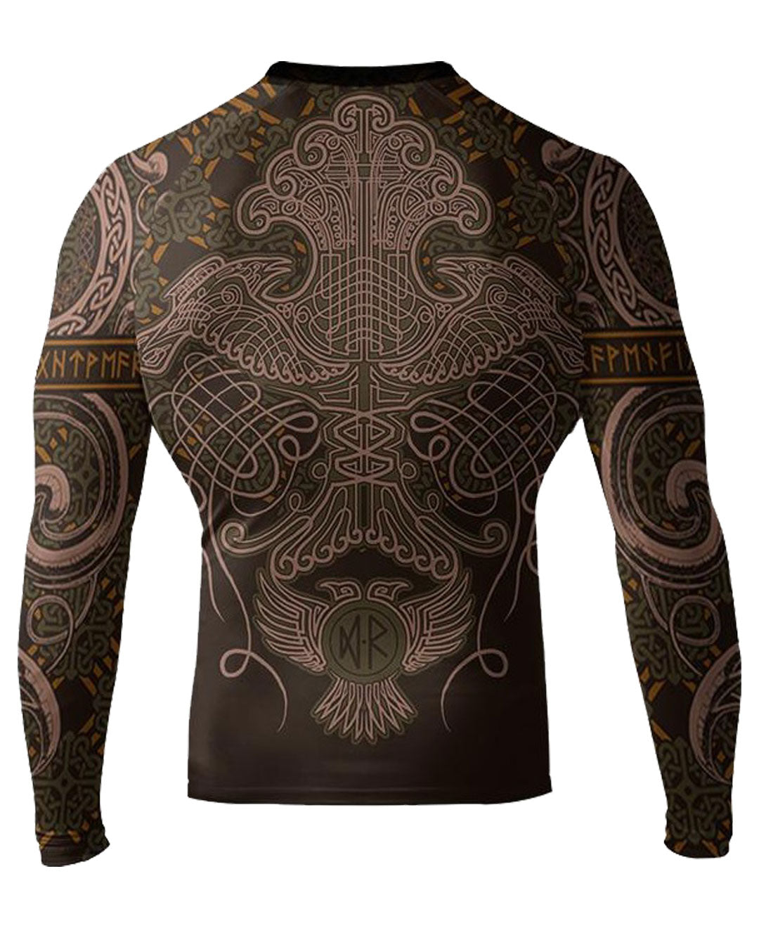 Raven Fightwear Men's Nordic IBJJF Approved MMA Rash Guard Brown