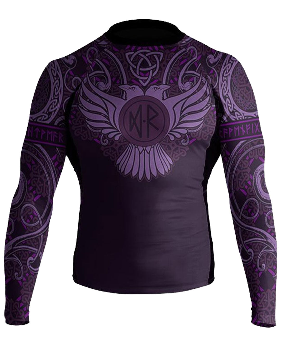 Raven Fightwear Men's Nordic IBJJF Approved MMA Rash Guard Purple