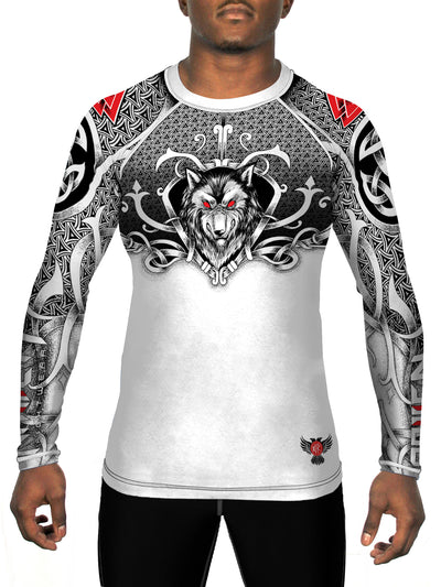 Raven Fightwear Men's Norseman MMA BJJ Rash Guard White
