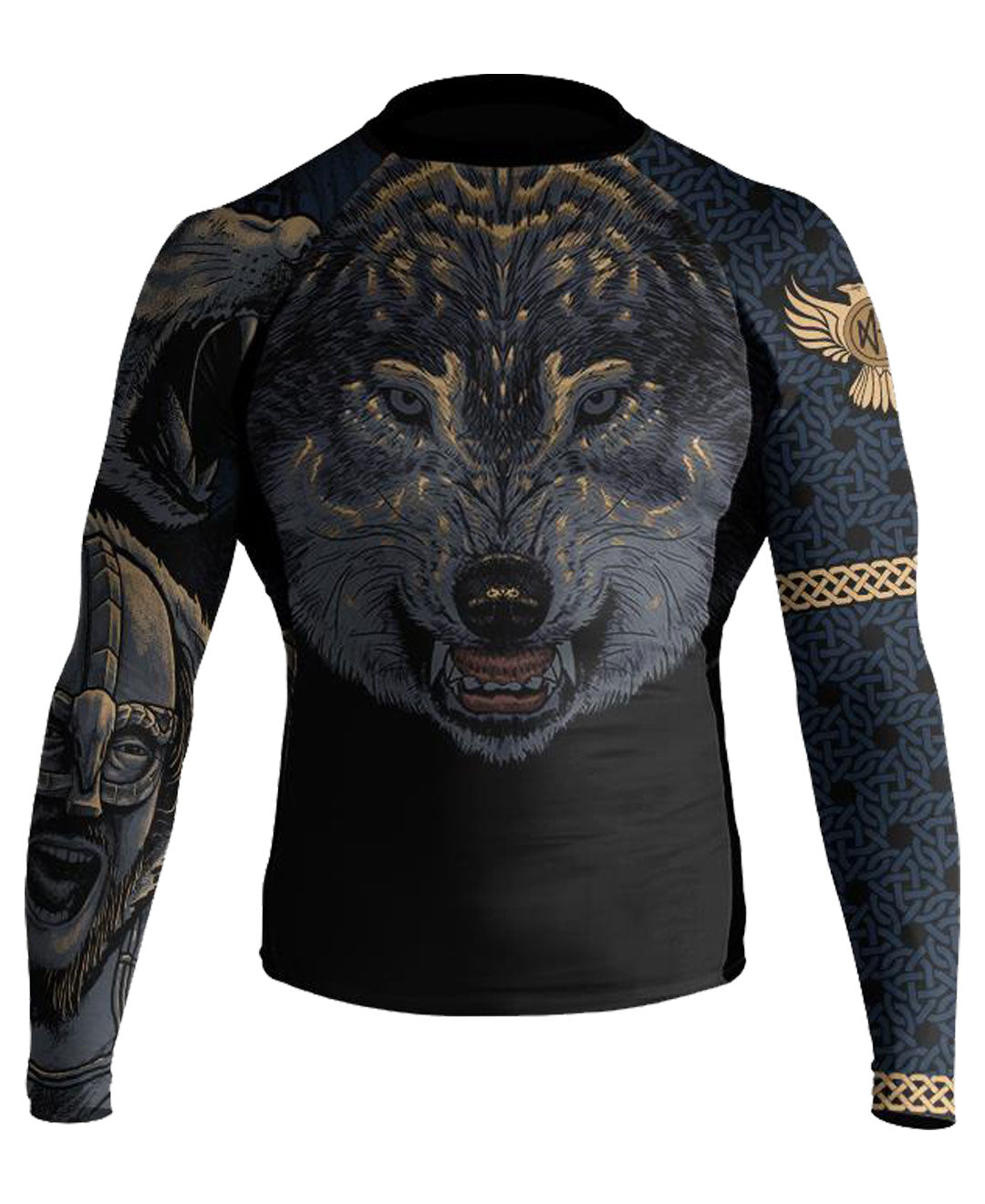 Raven Fightwear Men's Ulfhedinn MMA BJJ Rash Guard Black