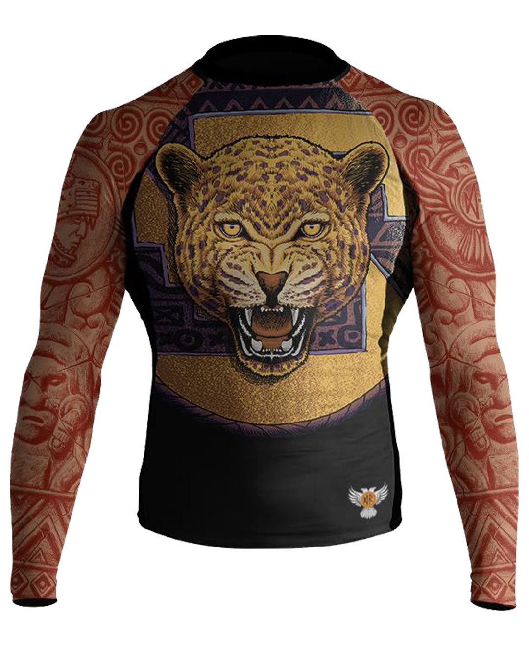 Raven Fightwear Men's Jaguar Warrior MMA BJJ Rash Guard Black