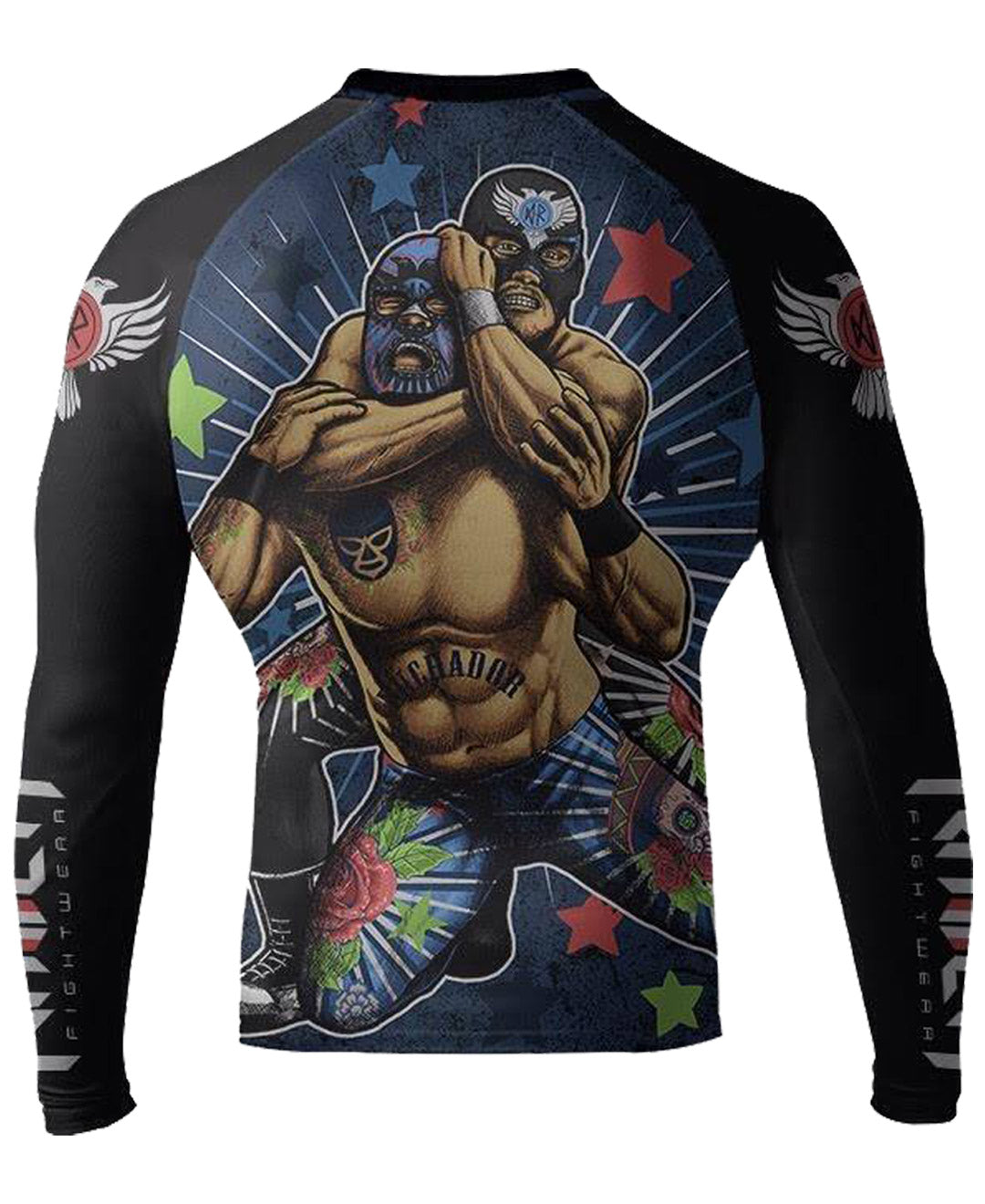 Raven Fightwear Men's Luchador El Cuervo MMA BJJ Rash Guard Black