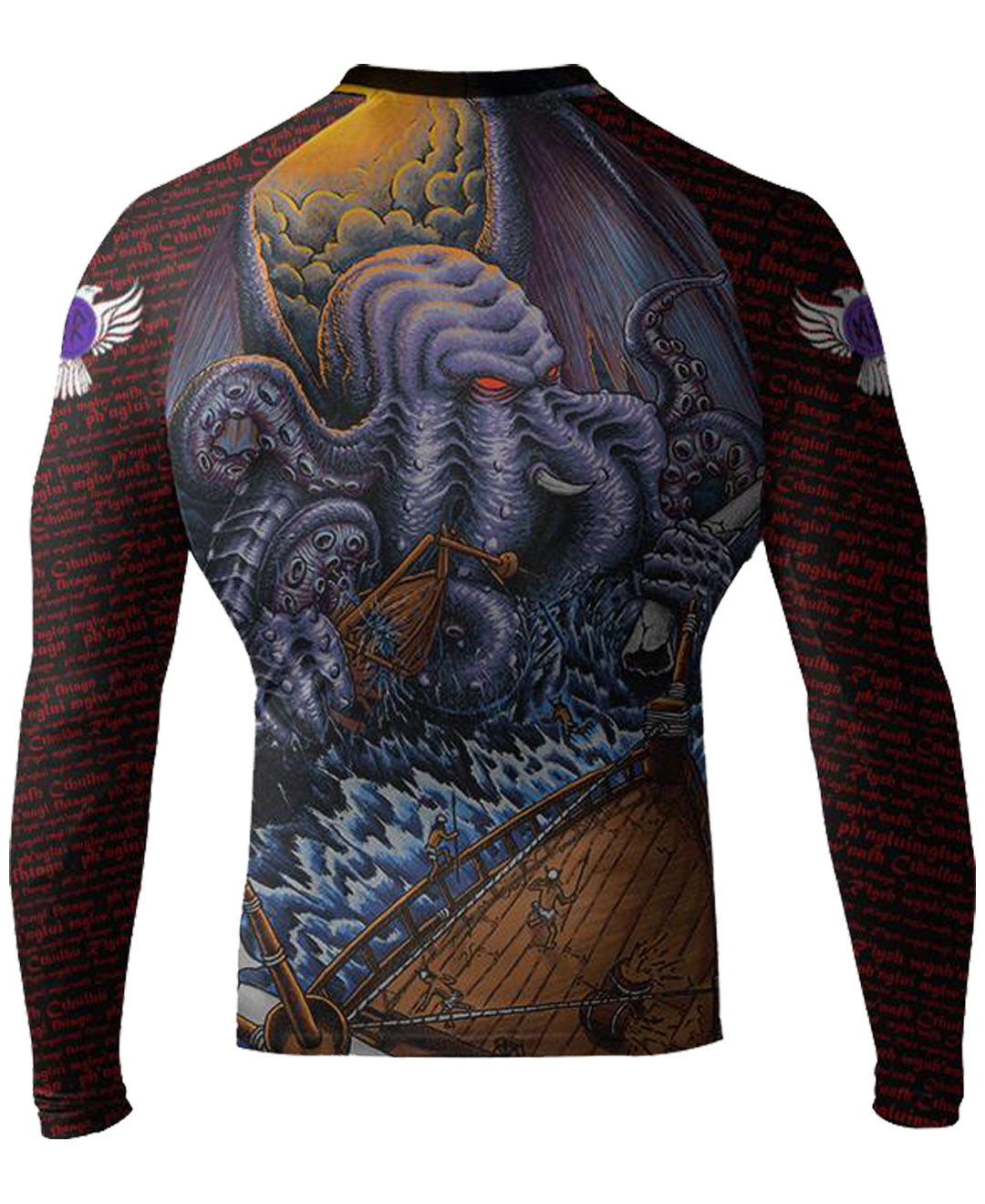 Raven Fightwear Men's Cthulhu MMA BJJ Rash Guard Black