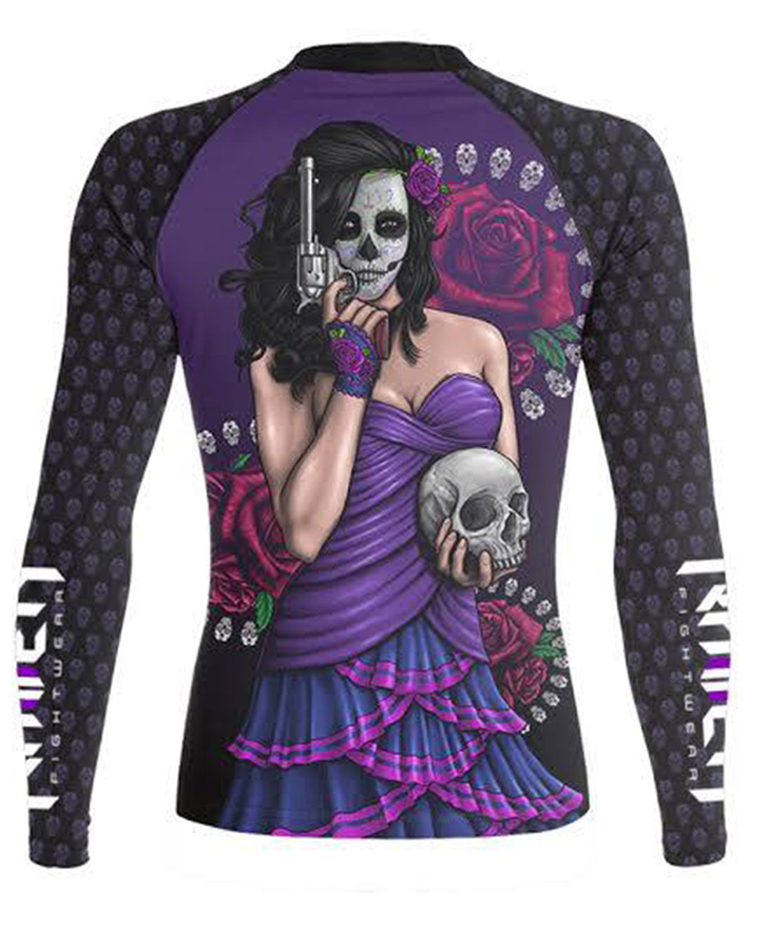 Raven Fightwear Women's Dia de los Muertos Isabella MMA BJJ Rash Guard