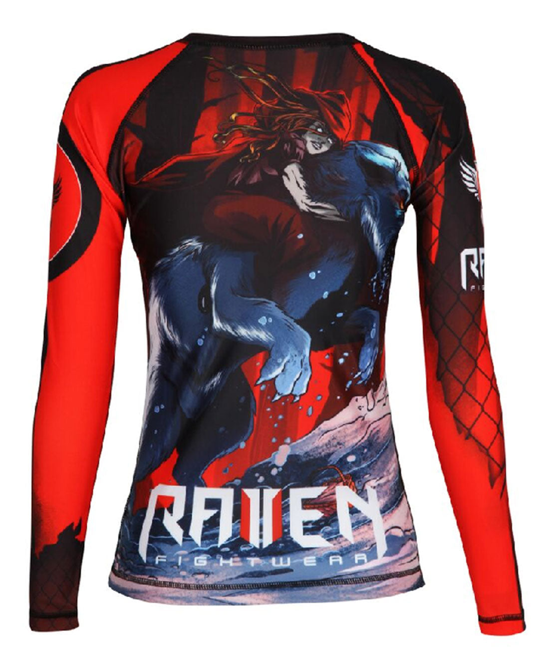 Raven Fightwear Women's The Red Rash Guard MMA BJJ Red