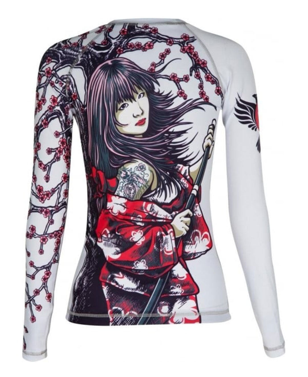 Raven Fightwear Women's Sakura Rash Guard MMA BJJ White