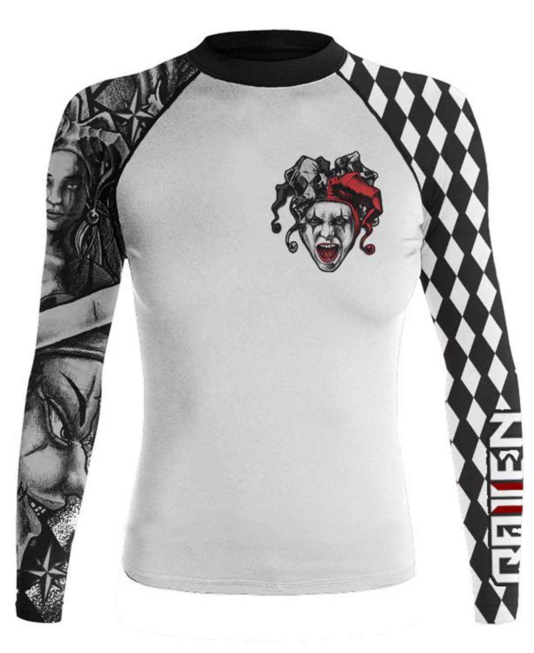 Raven Fightwear Women's The Harlequin Serenity Rash Guard MMA BJJ White