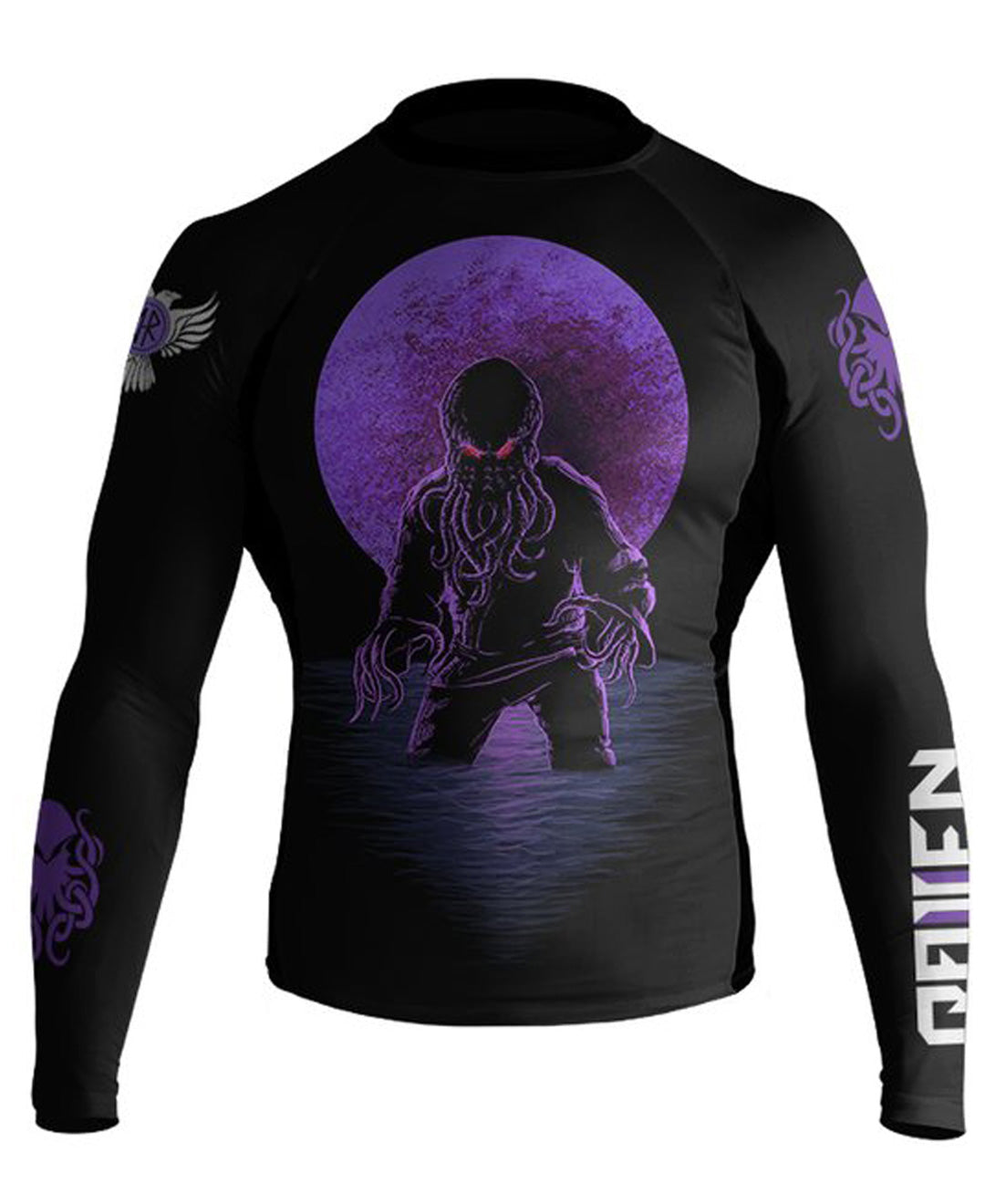 Raven Fightwear Men's BJJ Horror Cthulhu Rash Guard Black