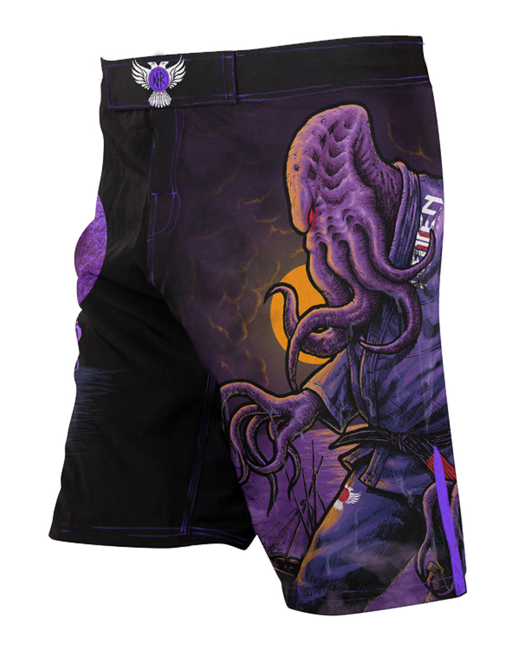 Raven Fightwear Men's BJJ Horror Cthulhu MMA Shorts Black