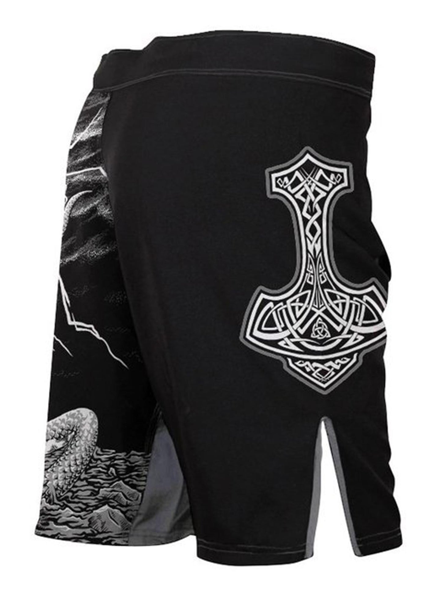 Raven Fightwear Men's Thor MMA Fight Shorts BJJ Grey