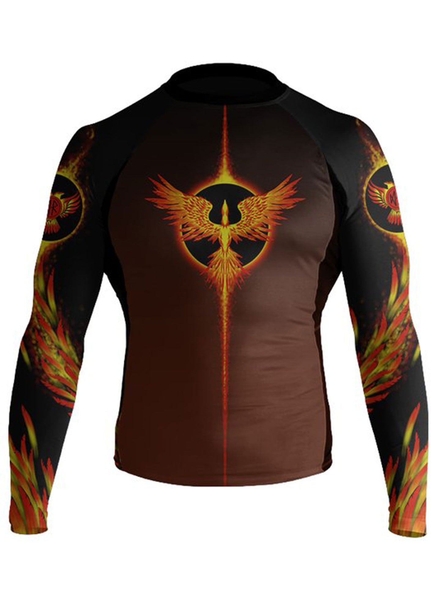 Raven Fightwear Men's The Phoenix Rash Guard MMA BJJ Black