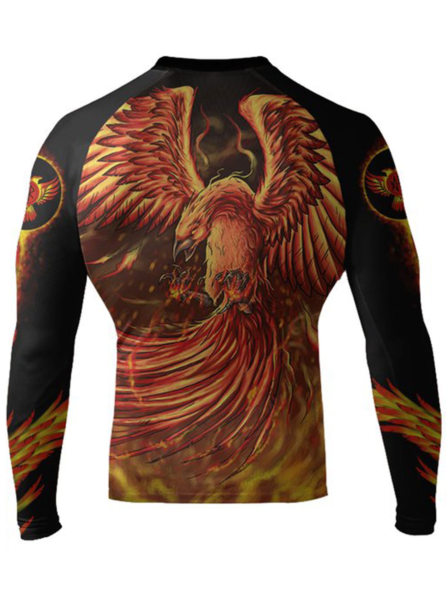 Raven Fightwear Men's The Phoenix Rash Guard MMA BJJ Black