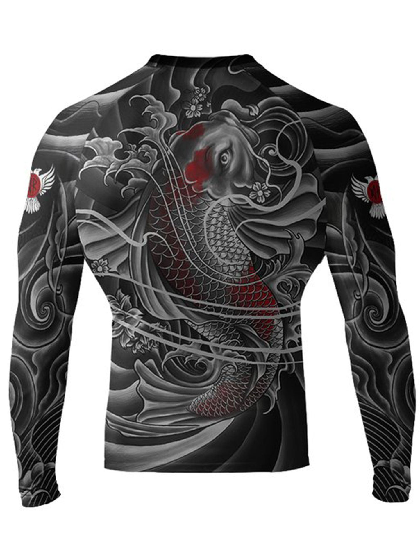 Raven Fightwear Men's Irezumi 2.0 Rash Guard MMA BJJ Black