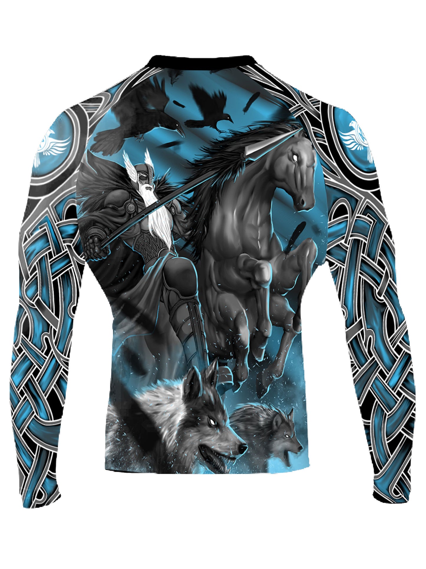 Raven Fightwear Men's The Gods of Scandinavia Odin Nordic Rash Guard MMA BJJ