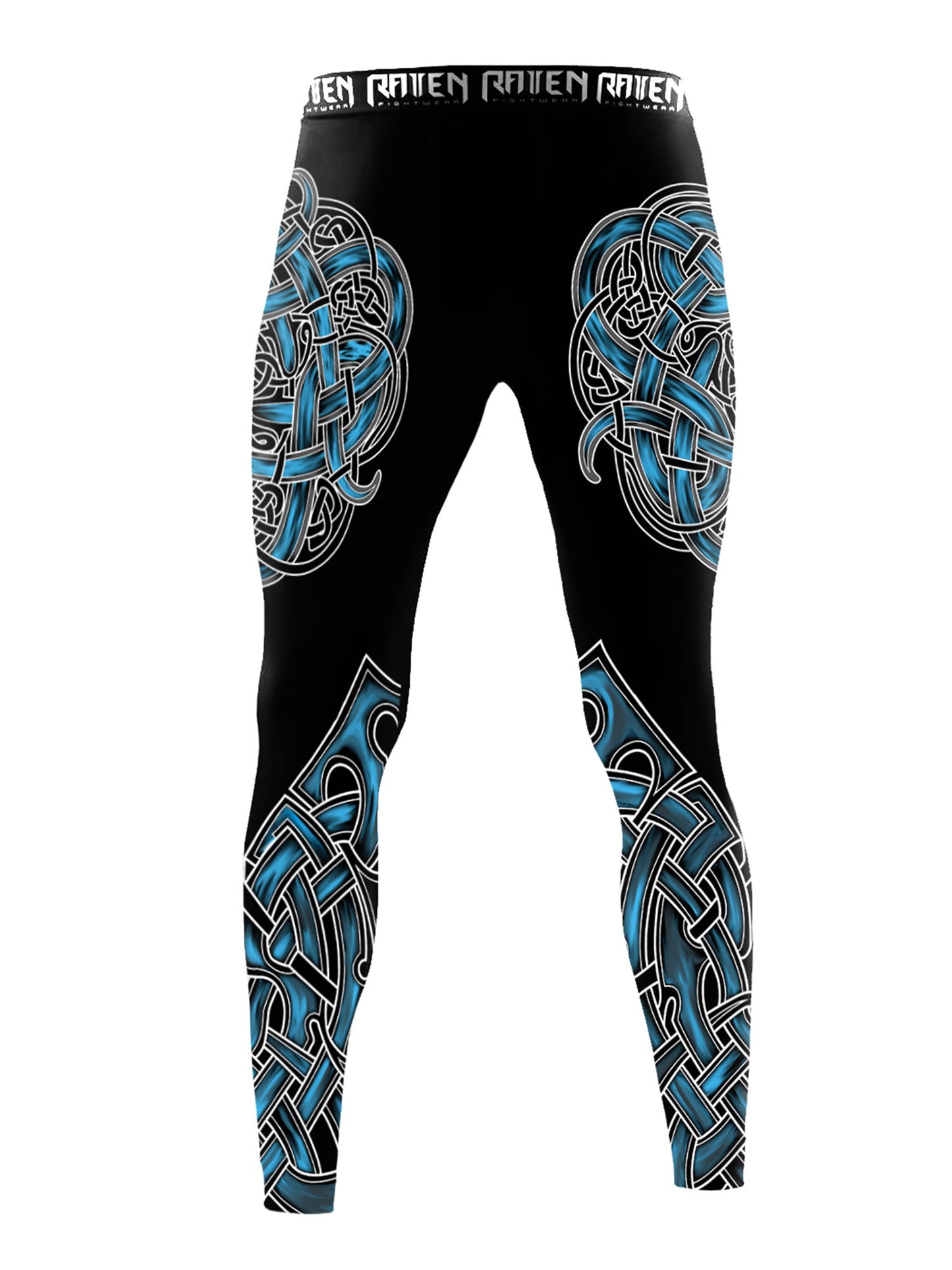 Raven Fightwear Men's The Gods of Scandinavia Odin Nordic Leggings Spats MMA BJJ