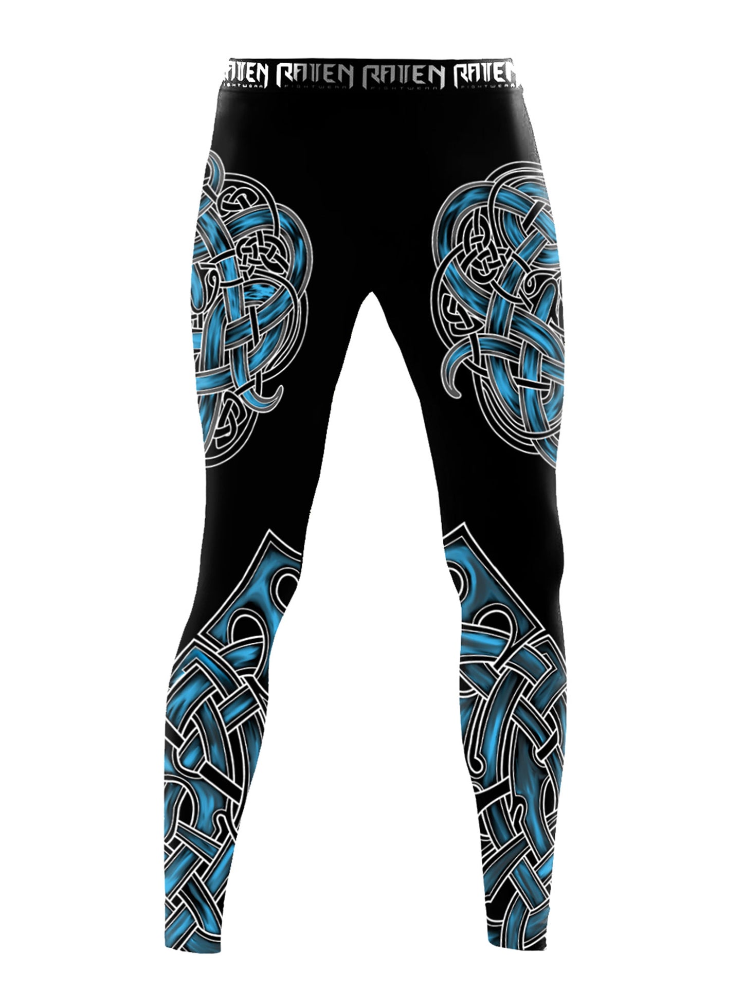 Raven Fightwear Men's The Gods of Scandinavia Odin Nordic Leggings Spats MMA BJJ