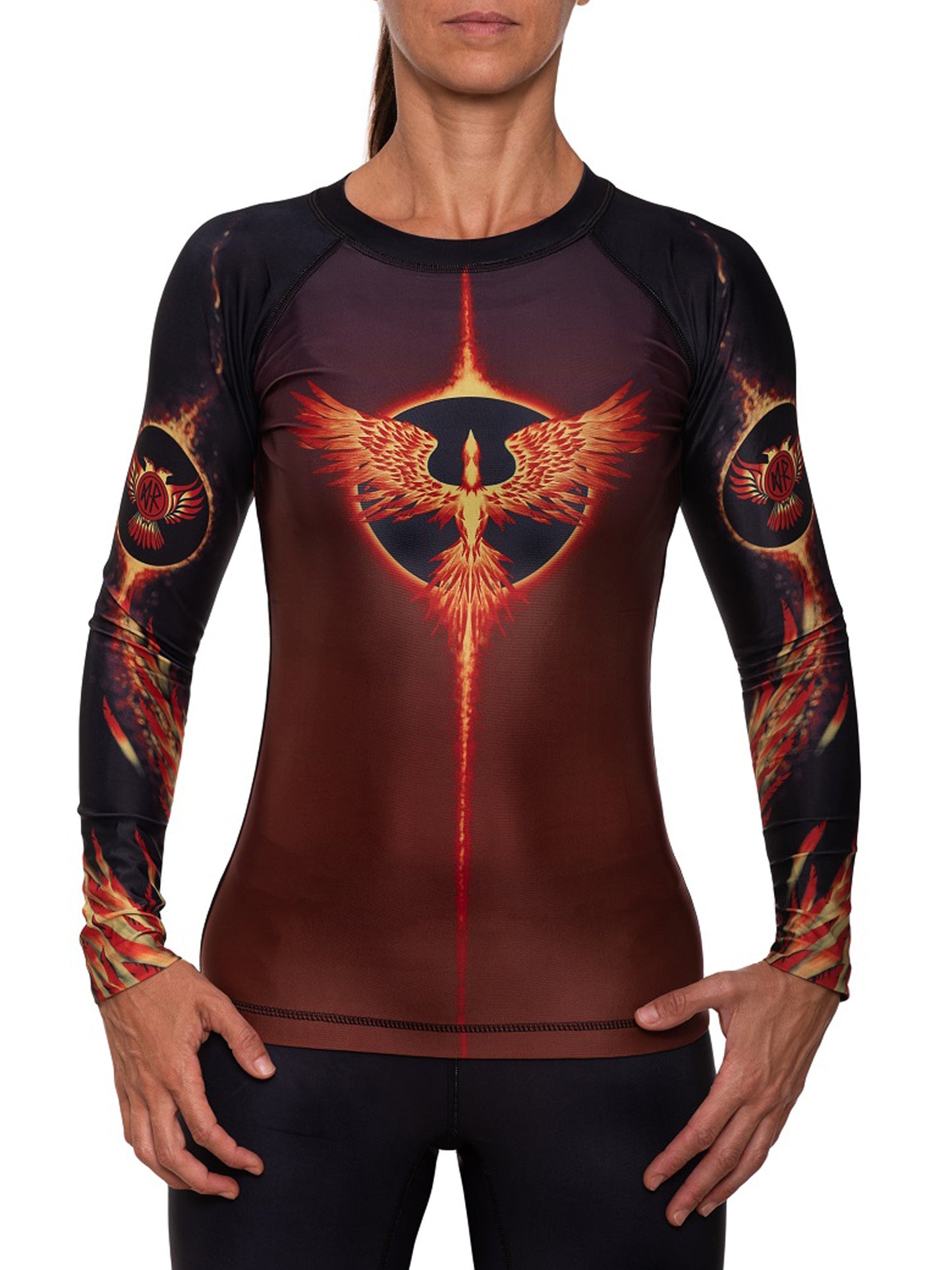 Raven Fightwear Women's The Phoenix Rash Guard MMA BJJ Black