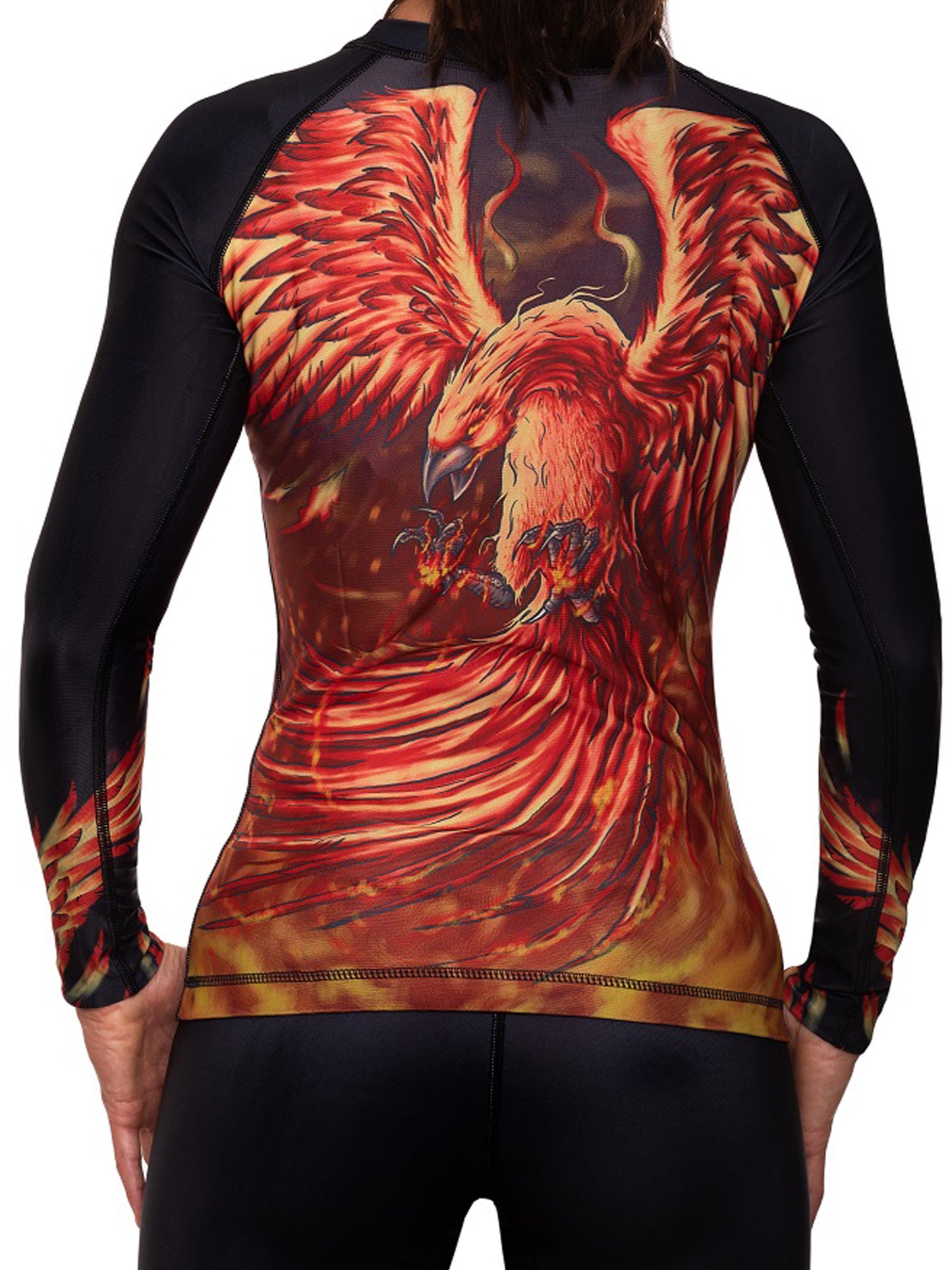 Raven Fightwear Women's The Phoenix Rash Guard MMA BJJ Black