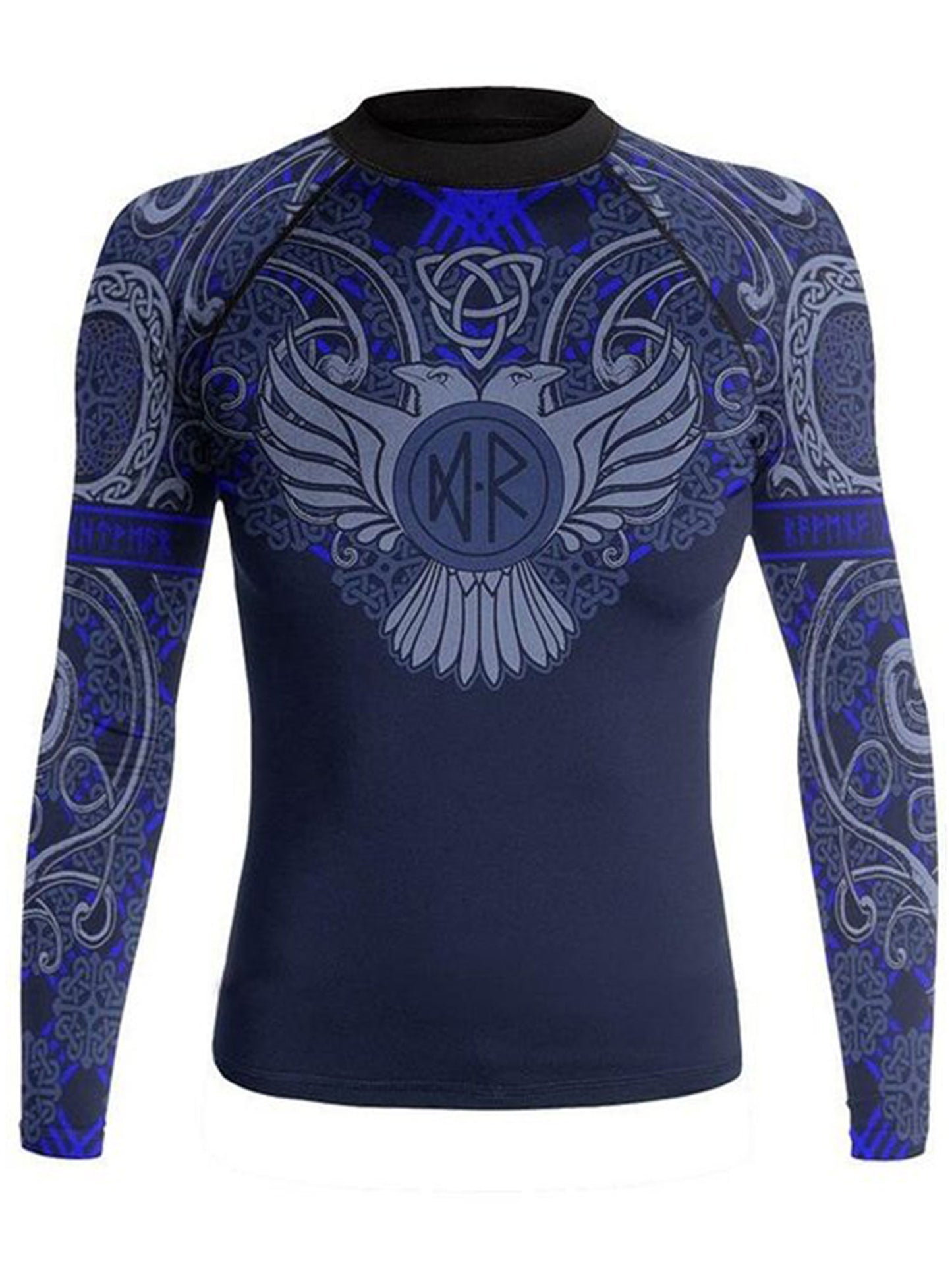 Raven Fightwear Women's Nordic Rash Guard IBJJF Approved MMA BJJ Blue