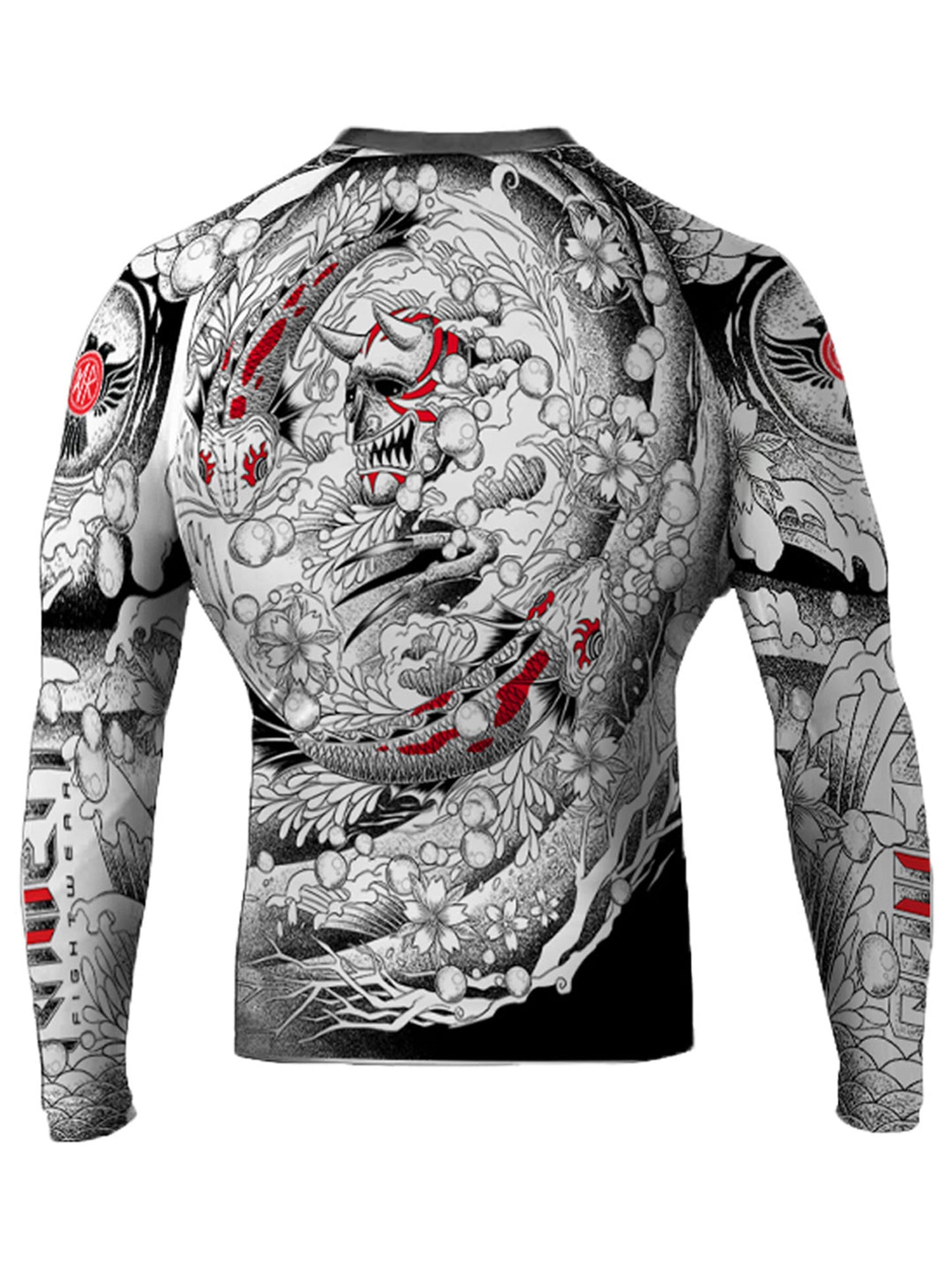 Raven Fightwear Men's Irezumi 1.0 Rash Guard MMA BJJ Black