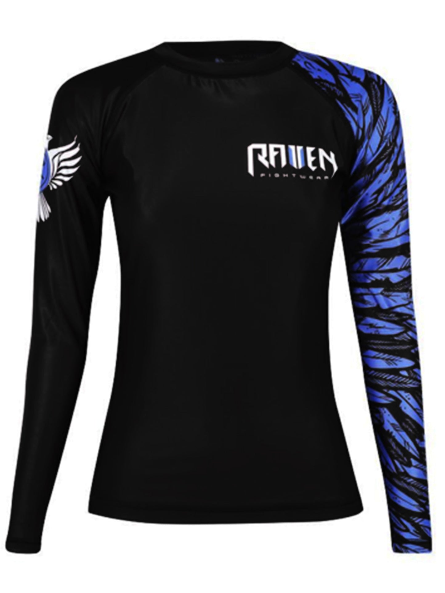 Raven Fightwear Women's Aerial Assault IBJJF Approved Rash Guard Blue