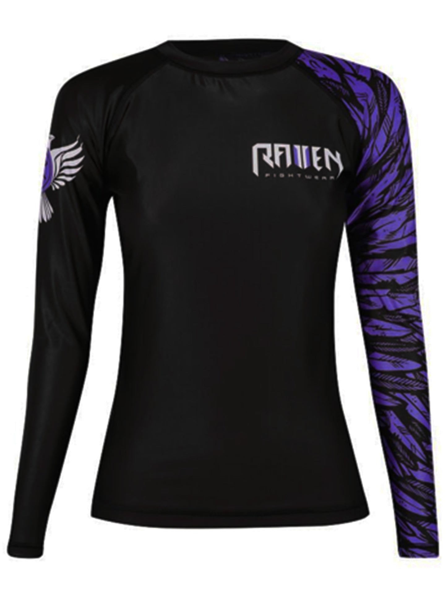 Raven Fightwear Women's Aerial Assault IBJJF Approved Rash Guard Purple