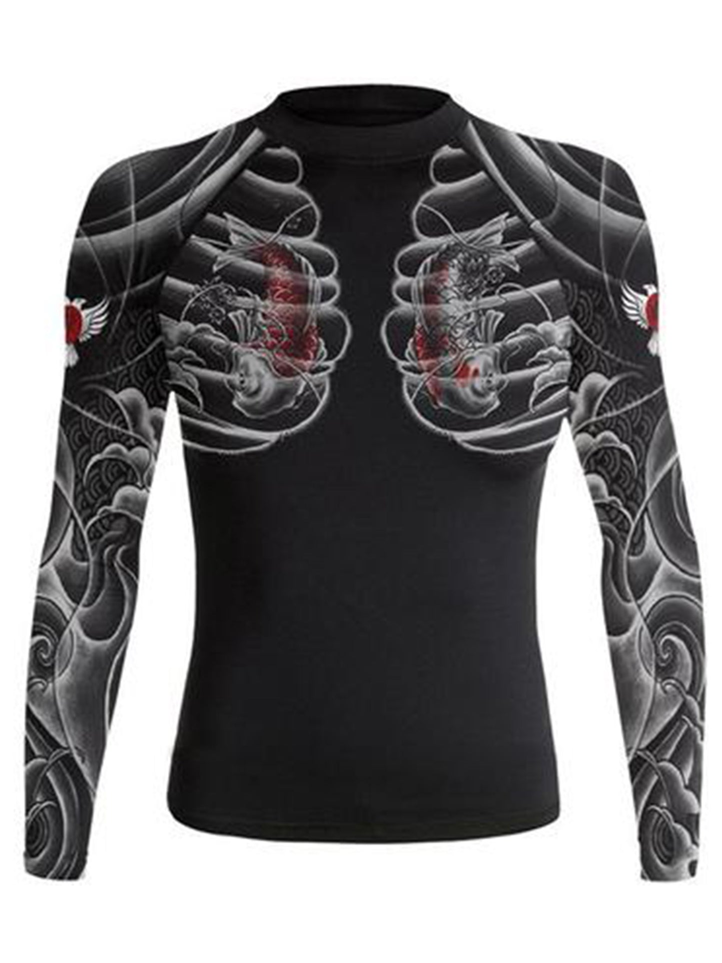 Raven Fightwear Women's Irezumi 2.0 Rash Guard BJJ MMA Black