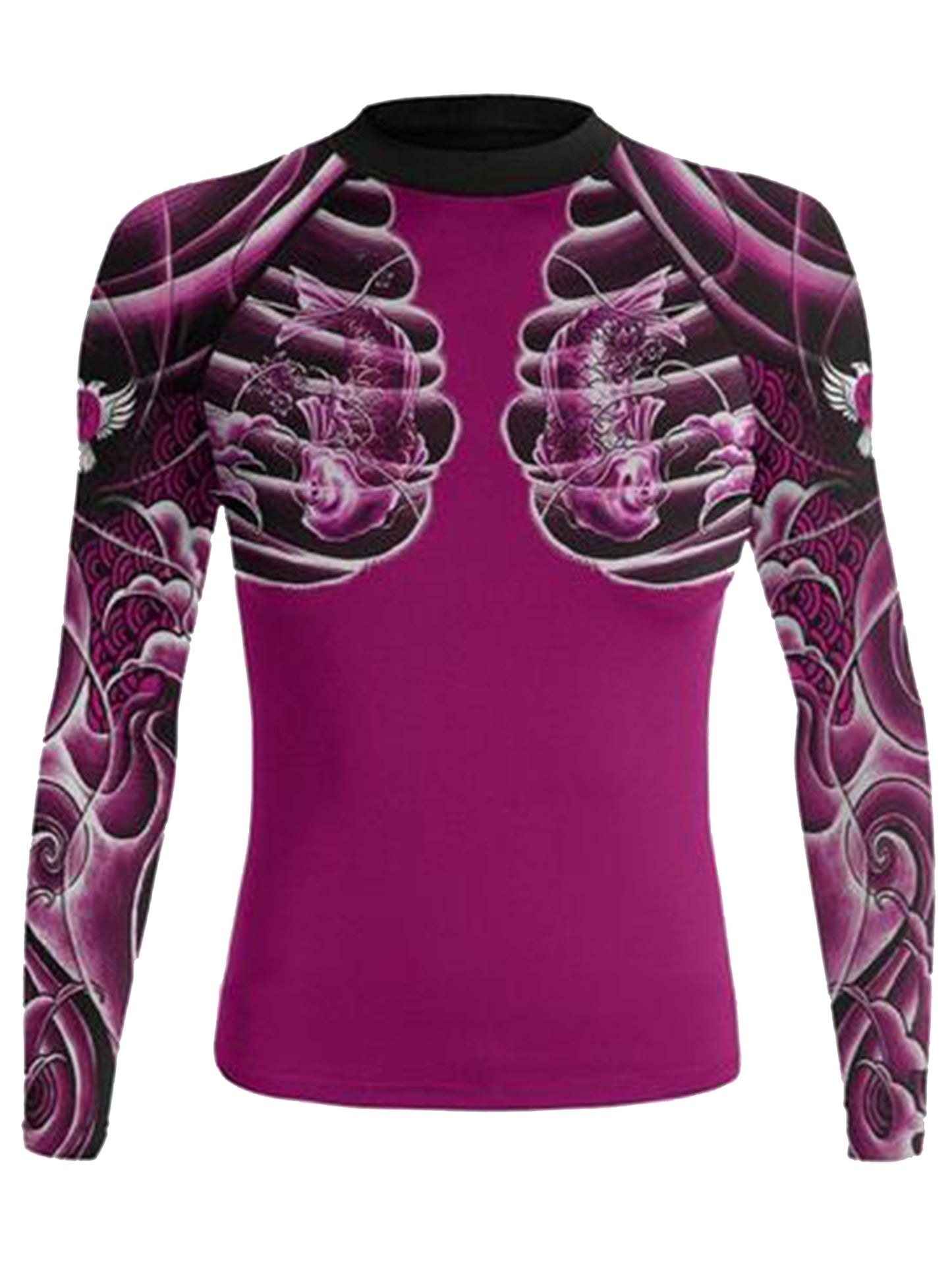 Raven Fightwear Women's Irezumi 2.0 Rash Guard BJJ MMA Pink