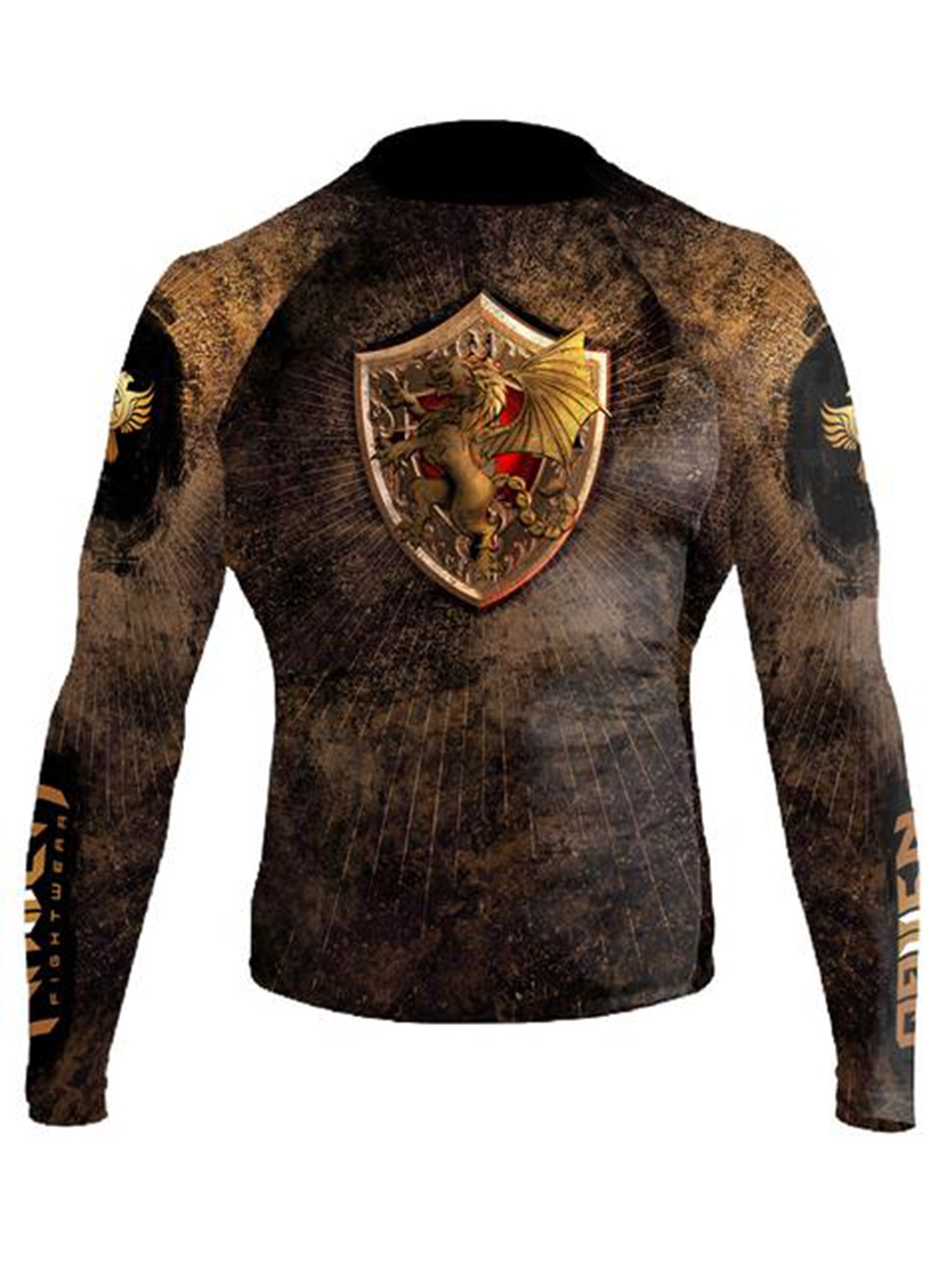 Raven Fightwear Men's The Manticore Rash Guard MMA BJJ Black