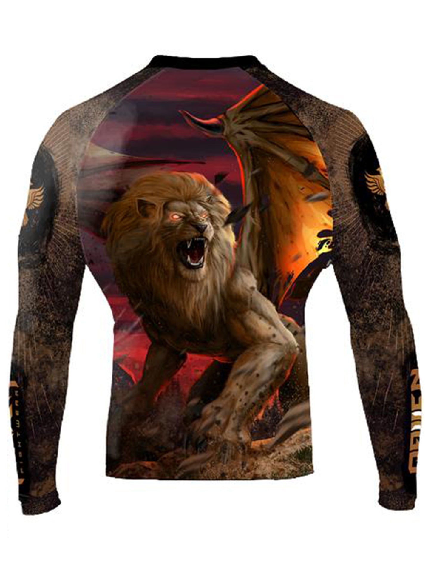 Raven Fightwear Men's The Manticore Rash Guard MMA BJJ Black