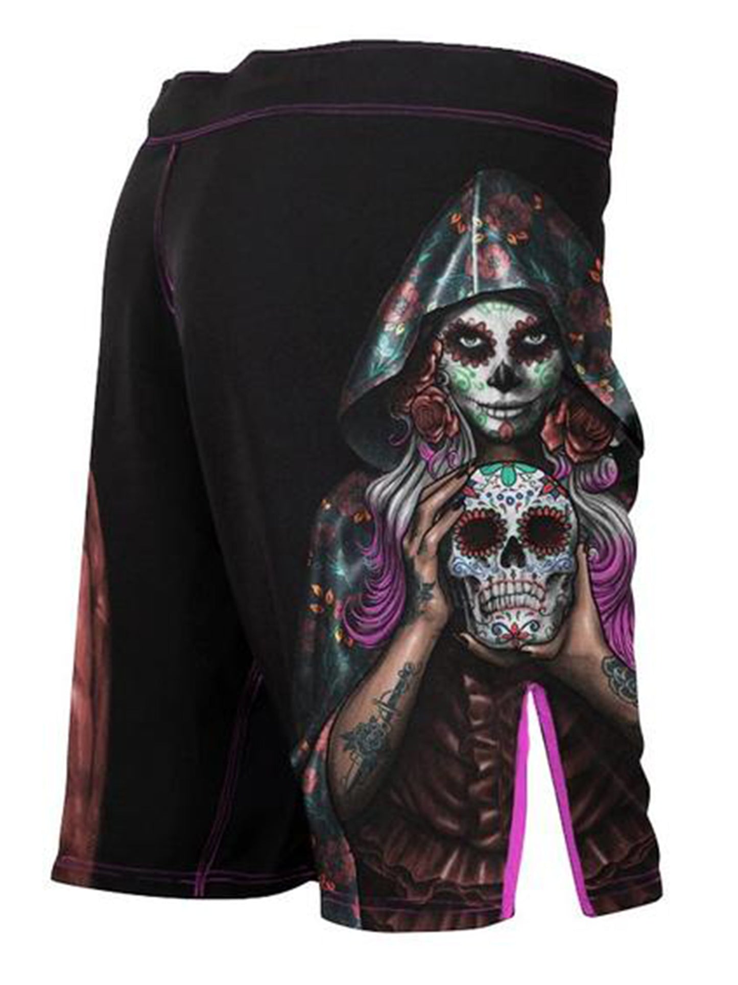 Raven Fightwear Men's La Calavera Catrina MMA Shorts Black