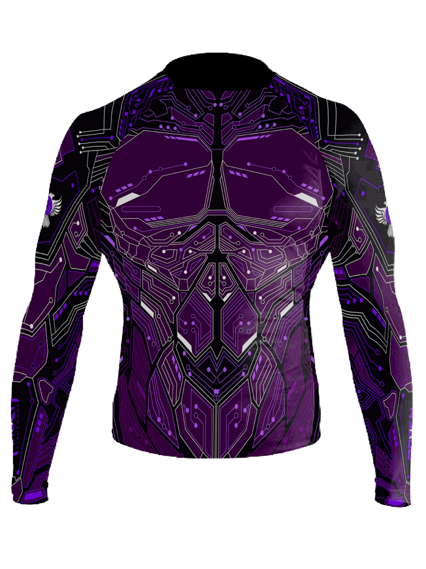 Raven Fightwear Men's Cybernetic Rash Guard MMA BJJ Purple